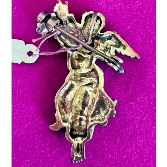 Vintage Angel Cherub Pin, in Silver, Unmarked - Picture 2 of 2